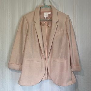 LAUREN CONRAD PINK KNIT BLAZER